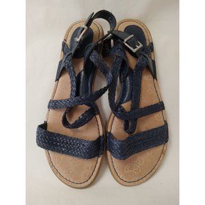 B.O.C Braided Leather Flat Sandals